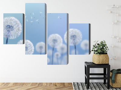 Ljuddämpande tavla - Dandelions on a blue