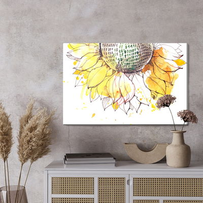 Ljuddämpande tavla - Sunflower with zero-one code