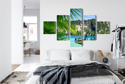 Ljuddämpande tavla - Tropical landscape 3d