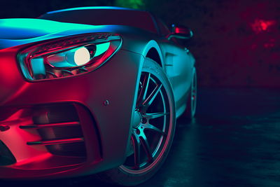 Ljuddämpande tavla - Front of a 3d sports car