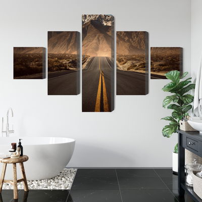 Ljuddämpande tavla - Road to the mountains 3d