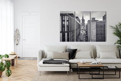 Ljuddämpande tavla - Black and white panorama