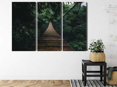 Ljuddämpande tavla - Wooden suspension bridge