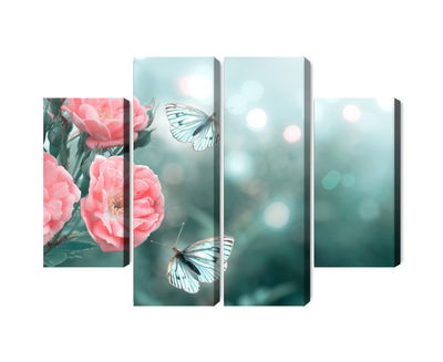 Ljuddämpande tavla - Delicate flowers and 3d