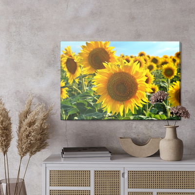 Ljuddämpande tavla - 3d sunflower field