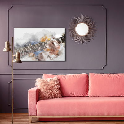 Ljuddämpande tavla - Abstract guitar in hands