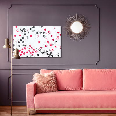 Ljuddämpande tavla - Top view of the deck of cards