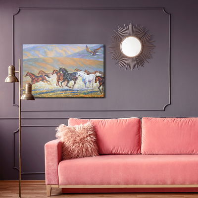 Ljuddämpande tavla - Horses galloping