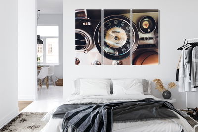 Ljuddämpande tavla - The dashboard in an old car