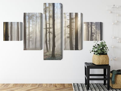 Ljuddämpande tavla - Sunrise in the woods