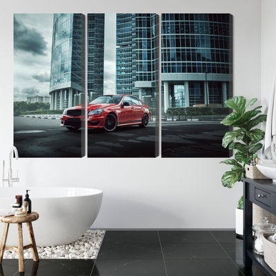 Ljuddämpande tavla - Red car on a background