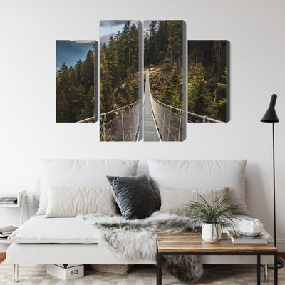 Ljuddämpande tavla - Suspension bridge in a 3d