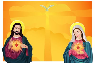 Ljuddämpande tavla - Jesus and virgin mary