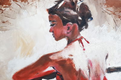 Ljuddämpande tavla - Pensive woman