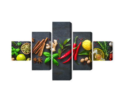 Ljuddämpande tavla - Fresh aromatic spices