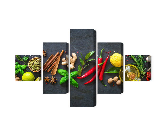 Ljuddämpande tavla - Fresh aromatic spices