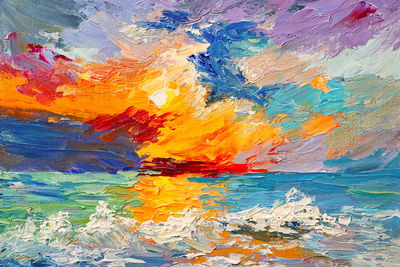 Ljuddämpande tavla - Sea in an abstract style