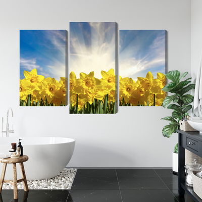 Ljuddämpande tavla - 3d daffodils field