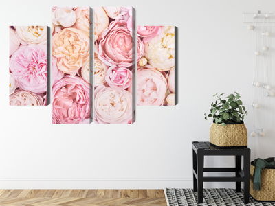 Ljuddämpande tavla - Blooming flowers in pastel