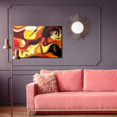 Ljuddämpande tavla - Abstract human faces