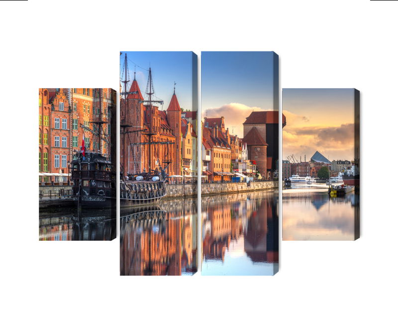 Ljuddämpande tavla - Gdansk motlawa at sunrise