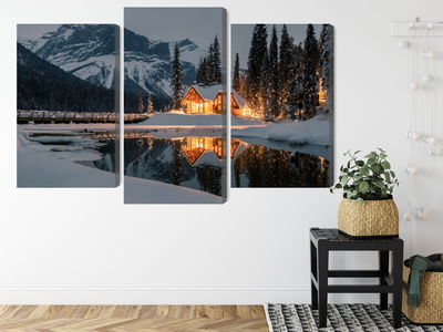 Ljuddämpande tavla - Emerald lake in Canada