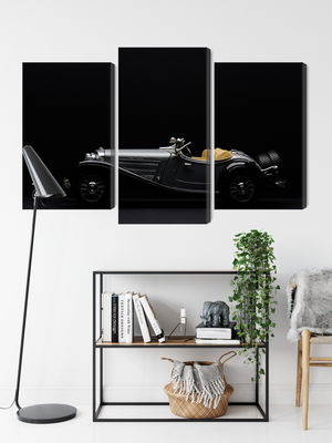 Ljuddämpande tavla - Historic car on dark tees