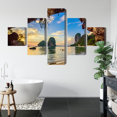 Ljuddämpande tavla - Sunset on a beach in thailand