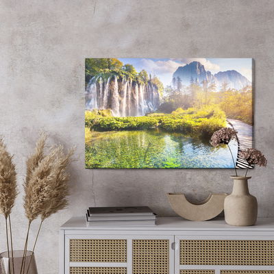 Ljuddämpande tavla - Great waterfall in Croatia