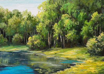 Ljuddämpande tavla - View of the lake