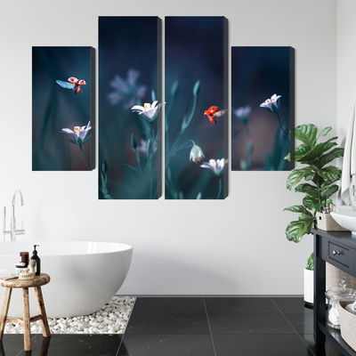 Ljuddämpande tavla - Ladybugs and wildflowers