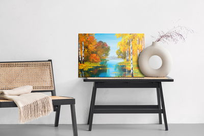 Ljuddämpande tavla - Birch forest near the river