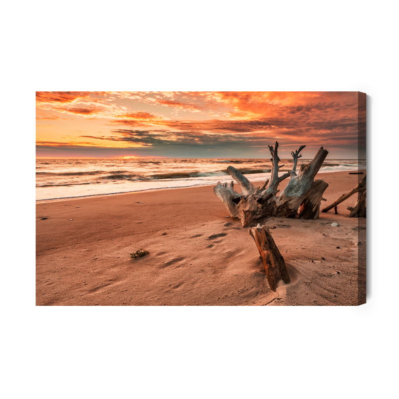 Ljuddämpande tavla - Sunset on the beach