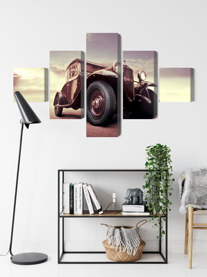 Ljuddämpande tavla - Vintage car with a 3d effect