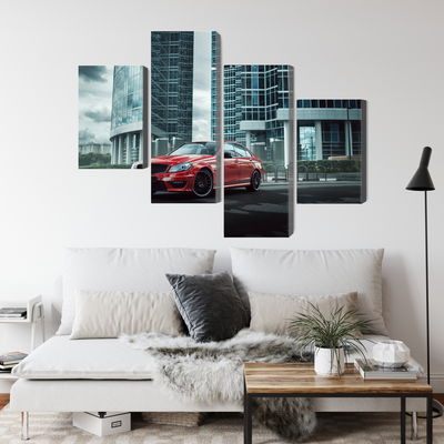 Ljuddämpande tavla - Red car on a background