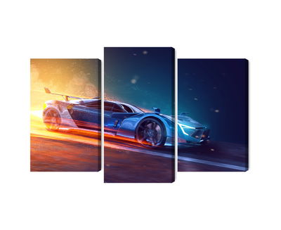 Ljuddämpande tavla - 3d futuristic sports car