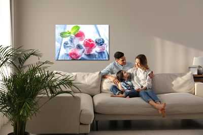 Ljuddämpande tavla - Forest fruits in ice