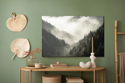 Ljuddämpande tavla - High mountain in mist