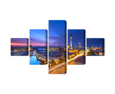 Ljuddämpande tavla - Berlin panorama at sunset