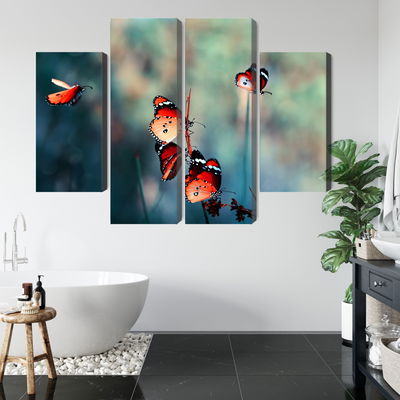 Ljuddämpande tavla - Colorful butterflies