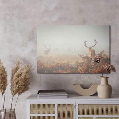 Ljuddämpande tavla - Deer in the fog