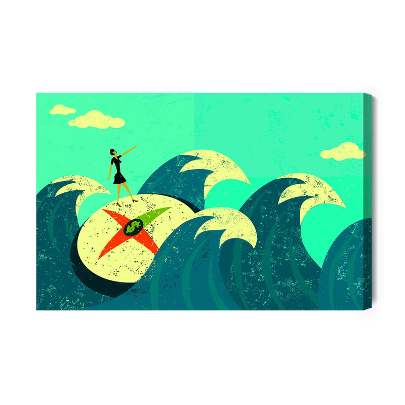 Ljuddämpande tavla - Woman on the dial among