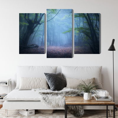 Ljuddämpande tavla - Hazy 3d forest landscape