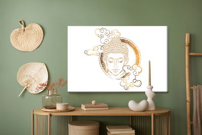 Ljuddämpande tavla - Buddha looking