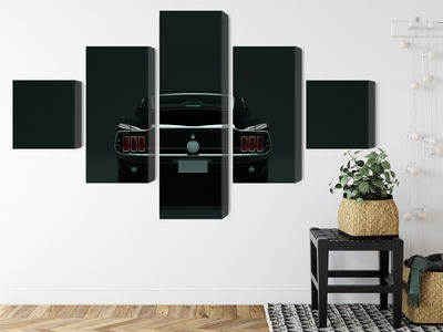 Ljuddämpande tavla - Vintage black muscle car