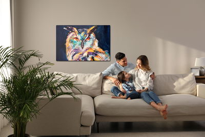 Ljuddämpande tavla - Owl as painted