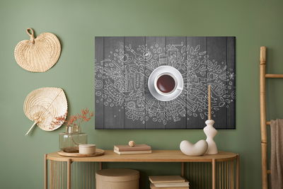 Ljuddämpande tavla - White cup of coffee