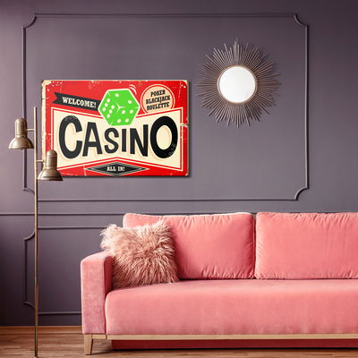 Ljuddämpande tavla - Casino style reto chalkboard
