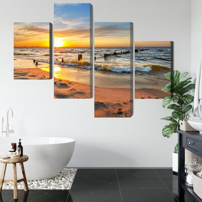 Ljuddämpande tavla - Baltic sea at sunset