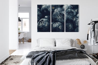 Ljuddämpande tavla - Blueberries close up 3d